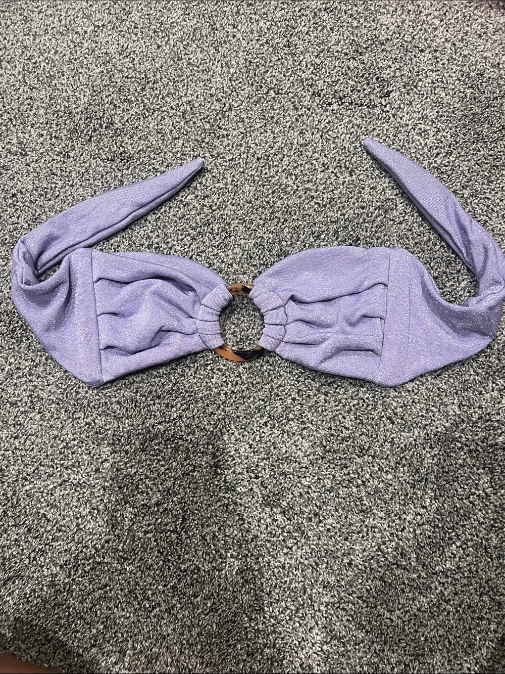 Montce Lavender Ring-Front Bikini Top